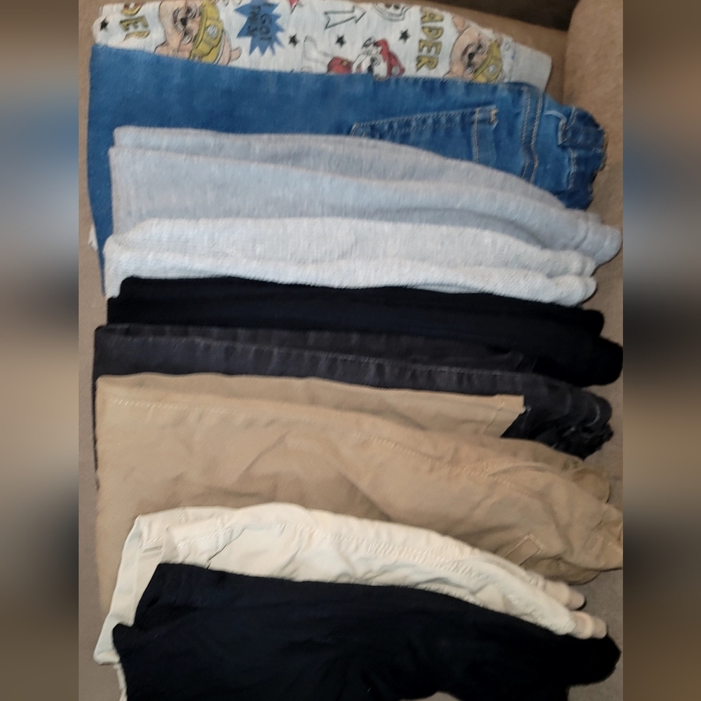 Bundle of boys long pants size 5 set of 9pc